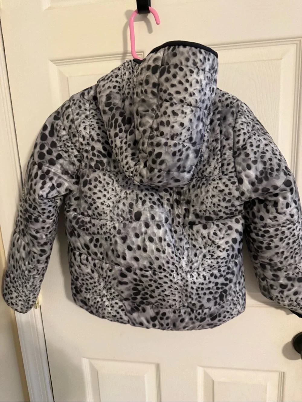 DSG Black & White Leopard Print Puffer Jacket